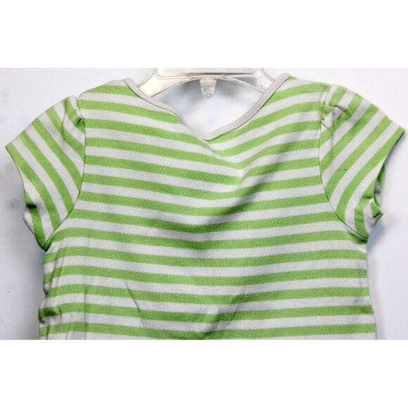 2013 Gymboree Strawberry Sweetheart T-Shirt 3T Green Stripes Applique Puff Sleev - Picture 5 of 7